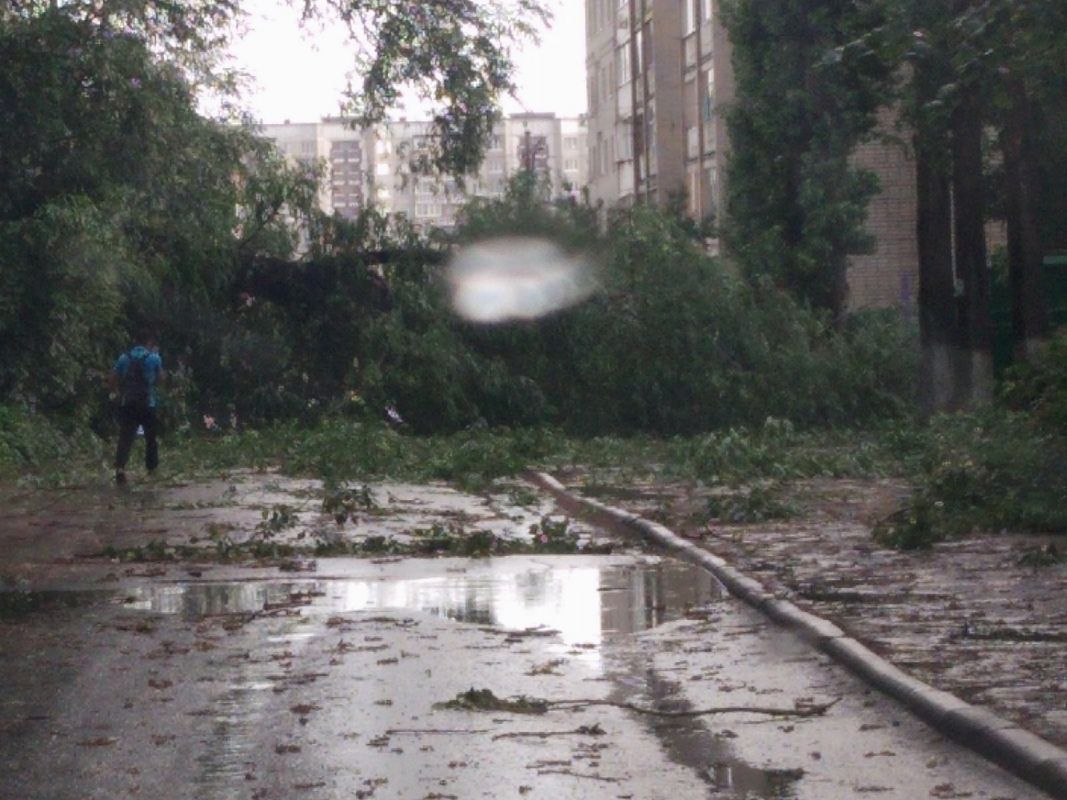 Липецк накрыл ливень с градом - Новости Липецка