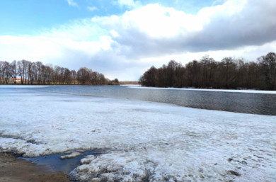 Вода в реке Воронеж опустилась на полметра ниже средних значений