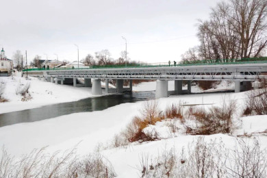 Завершился ремонт моста через реку Становая Ряса в центре Чаплыгина