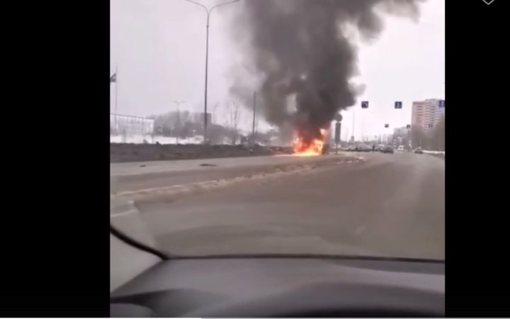 В Липецке на дороге сгорела «ГАЗель»