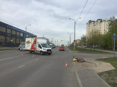В Липецке грузовик сбил мотоциклиста