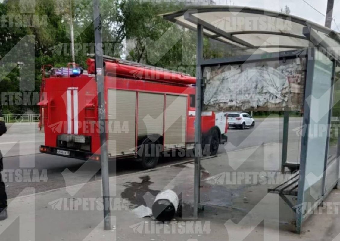 На остановке в Липецке взорвалась урна