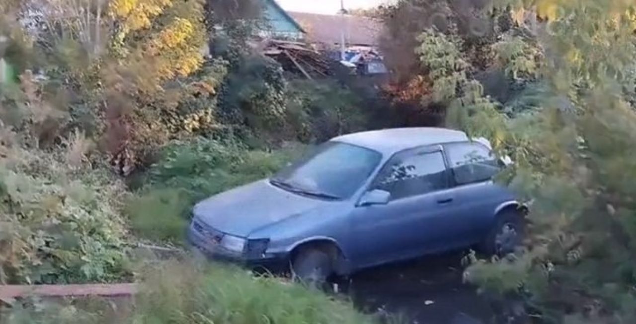 На окраине Липецка в водоеме обнаружили иномарку