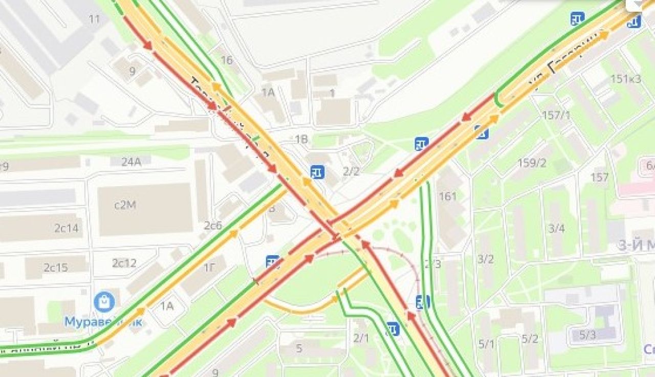В Липецке образовалась километровая пробка