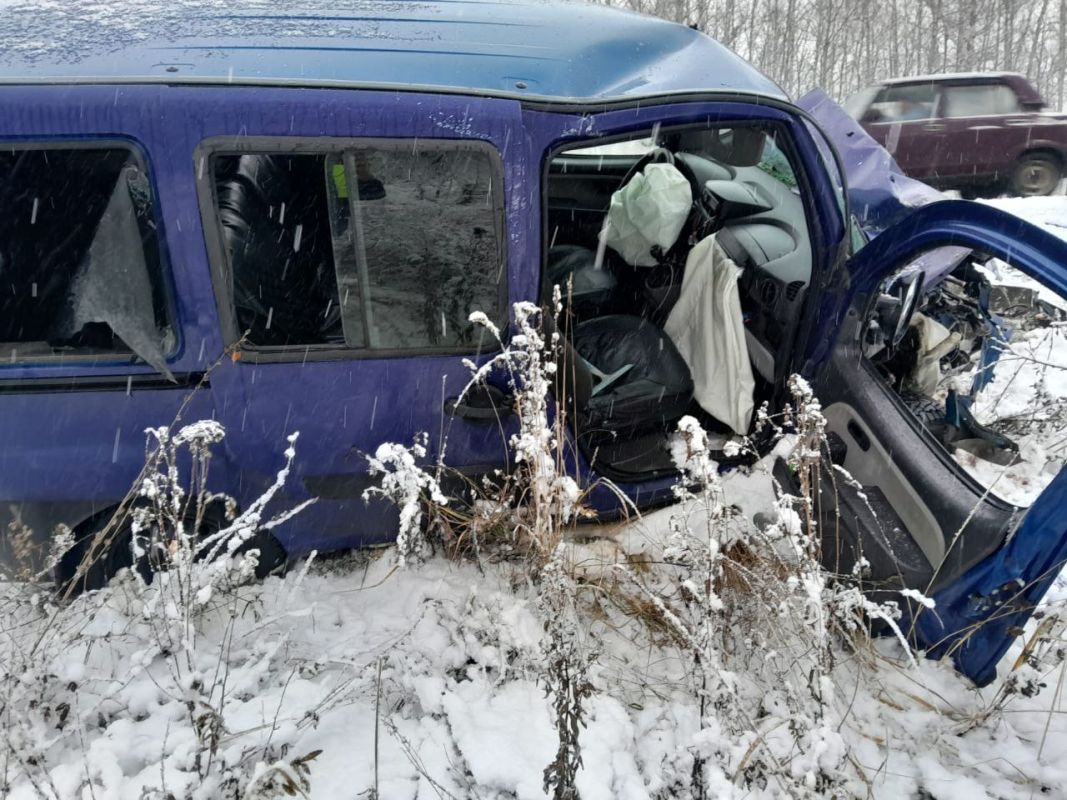 В Липецкой области на трассе столкнулись большегруз и легковушка