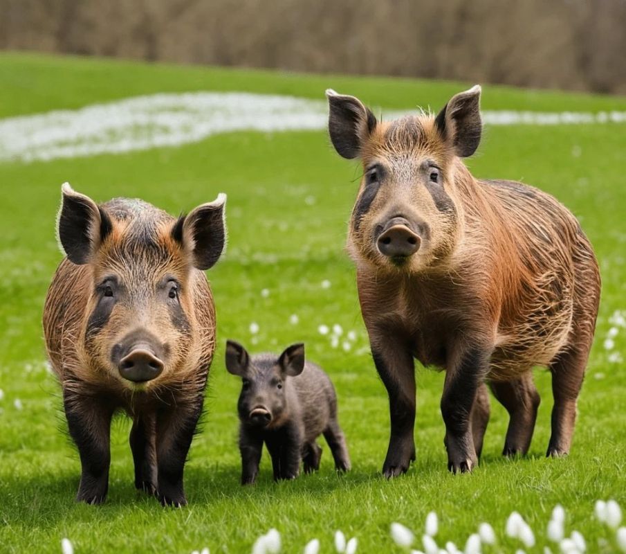 Липчанин кустарным ружьём с глушителем расстрелял семью кабанов