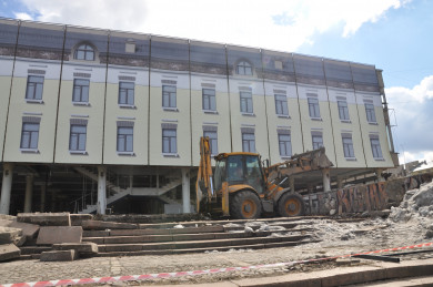 В Липецке активно реконструируют здание бывшего главного универмага
